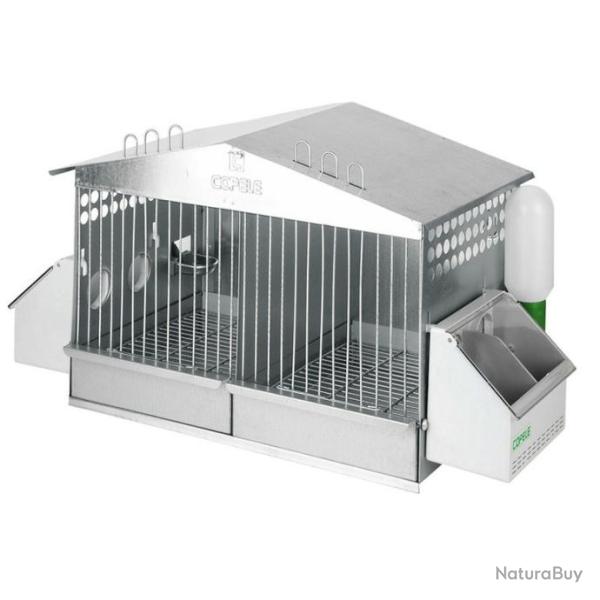 Cage 2 compartiments galvanis�e