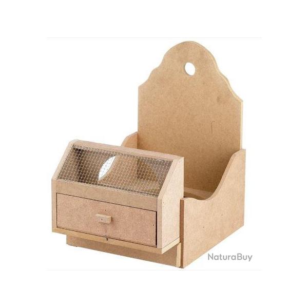 Fixation bois pour cage perdrix m�le