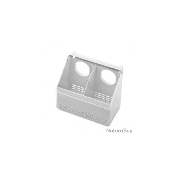 Mangeoire de cage pour pigeon 2 compartiments