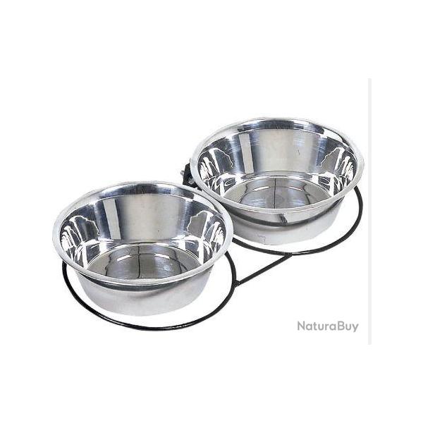 Mangeoire fixation mure double taille L