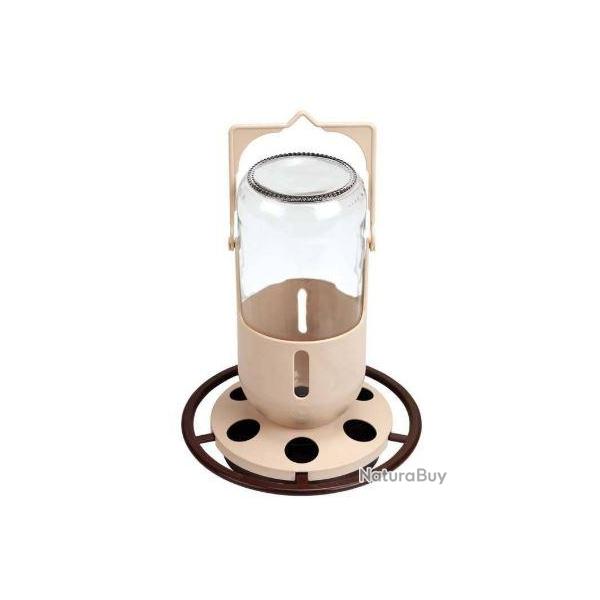 Mangeoire/Abreuvoir bouteille en verre