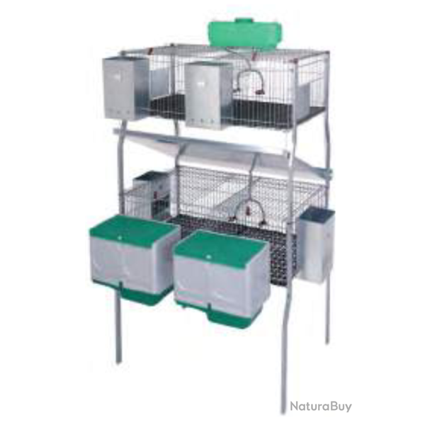 Cage pour lapins GAMMA 7 (2 niveaux)
