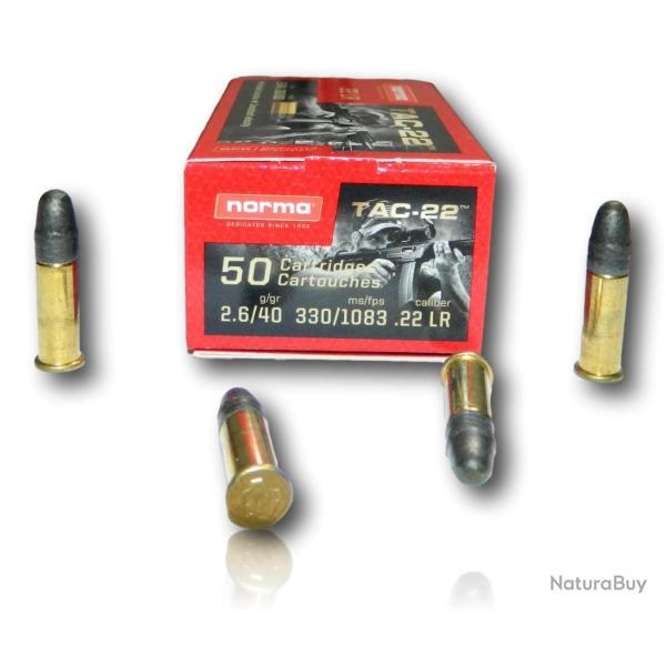 22 LR NORMA TAC LRN 40GR BTE 50