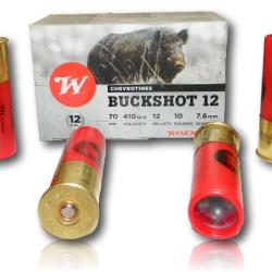 CHEVROTINE WINCHESTER BUCKSHOT 12/70 12 PELLETS BTE 10