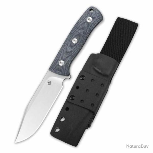 Couteau de Survie QSP Knife Bison Lame Acier D2 Manche Denim Jean Micarta Etui Kydex QS134B