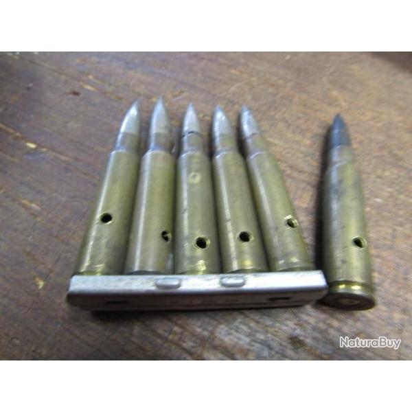 lame + 5 munitions balle neutralis�e 7,5 mm dat� 1932 +L40  MAS 36 seconde guerre 7.5 X 54 mas36 ww2