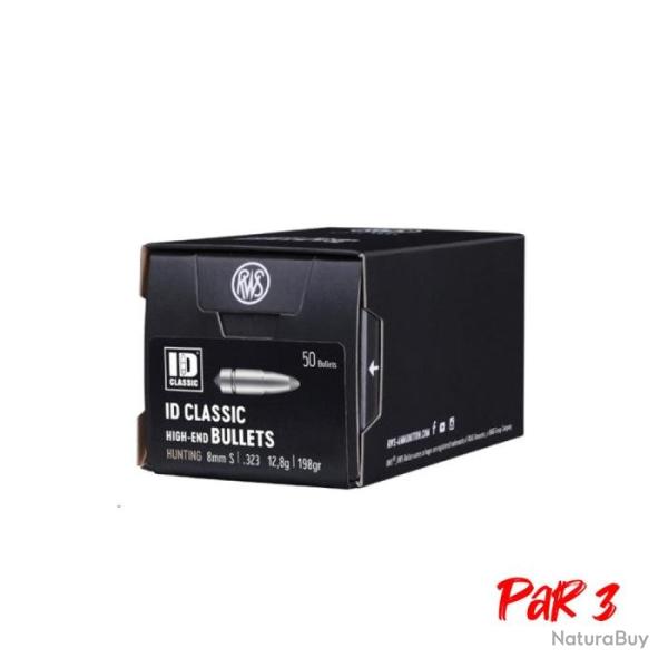 Ogives RWS S ID Classic - Cal. 8 mm - 12.8 g / Par 3