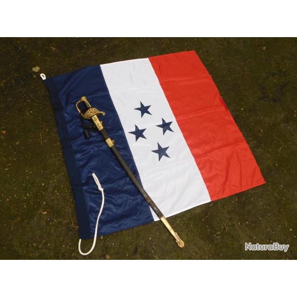 RARE GRAND PAVILLON MARINE NATIONALE --- VICE AMIRAL ESCADRE -- taille n�6