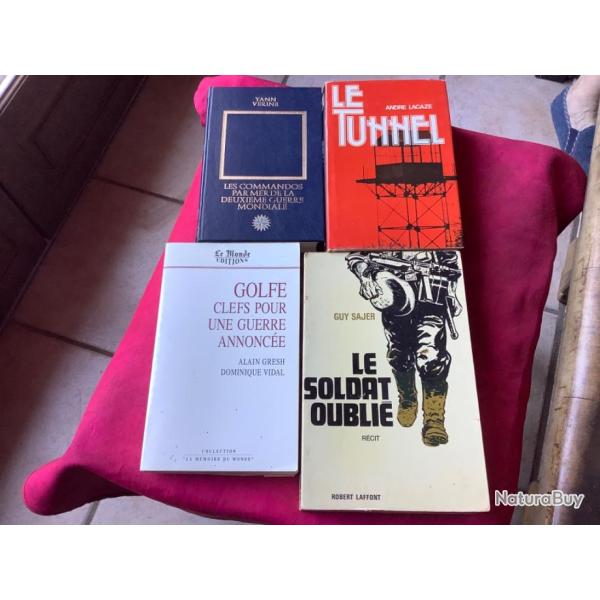 Lot de quatre livres de guerres