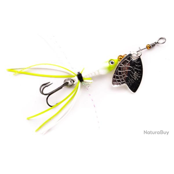 Cuiller Tournante Spro Larva Mayfly Micro Spinner 4g UV Pearl