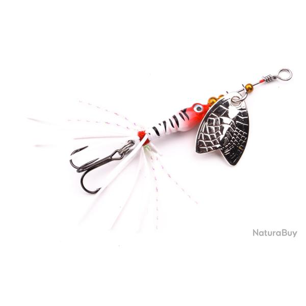Cuiller Tournante Spro Larva Mayfly Micro Spinner 4g Red Head