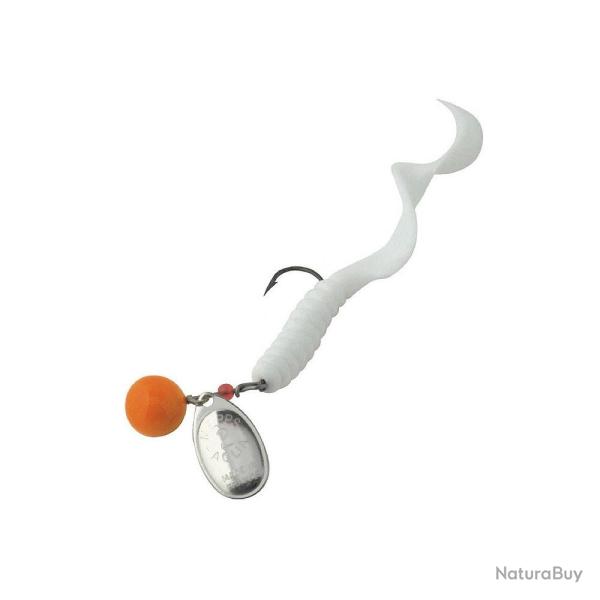 Cuiller Mepps Aglia Spinflex Orange Argent Blanc 17g