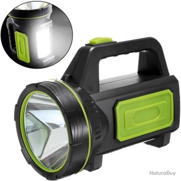 Lampe Torche Rechargeable 10W Lampe de Poche Etanche Lumi�re Lat�rale 6000MA