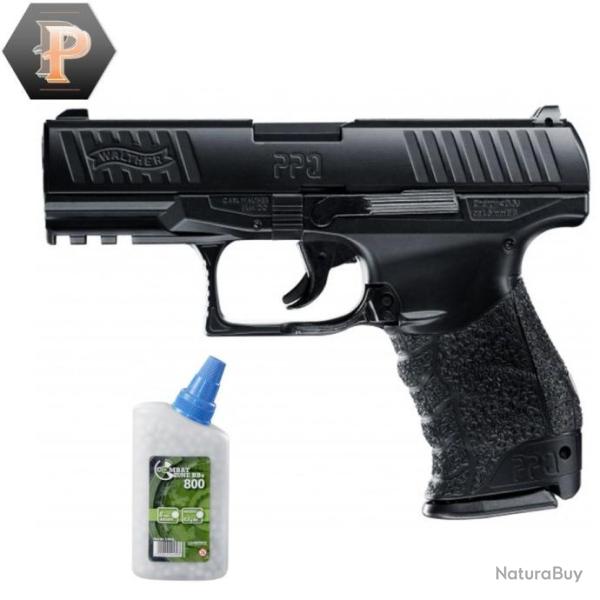 Pistolet Walther PPQ full m�tal billes 6mm � ressort 0,5J + billes