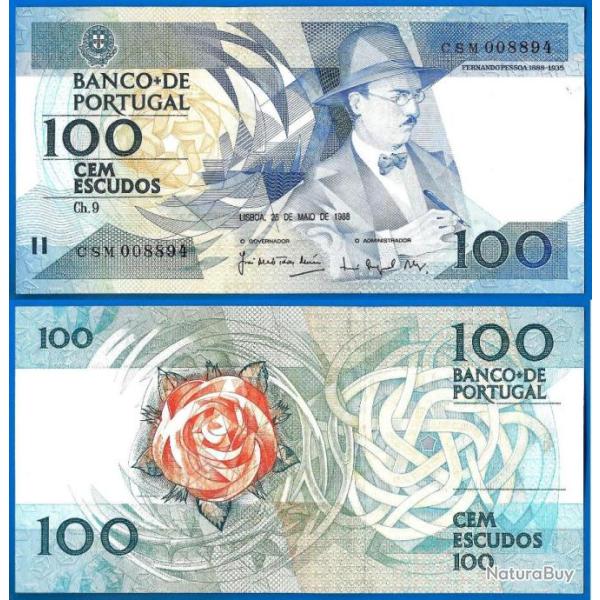 Portugal 100 Escudos 1988 Billet Escudo Pessoa Europe Prefixe CMP