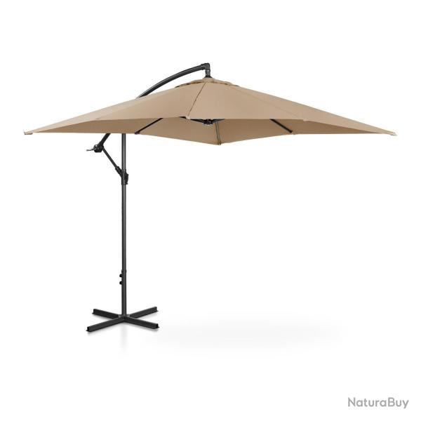 Parasol dport - taupe - rectangulaire - 250 x 250 cm - inclinable 14_0007588