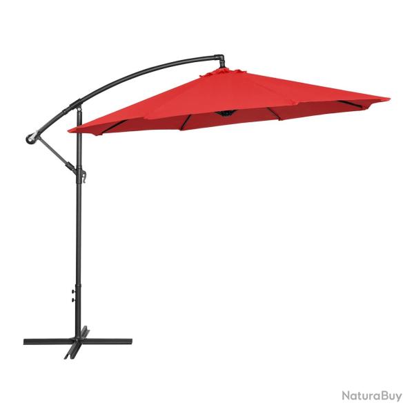 Parasol dport - rouge - rond - diamtre 300 cm - inclinable 14_0007605