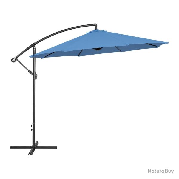 Parasol d�port� rond diam�tre 300 cm inclinable bleu 14_0007597