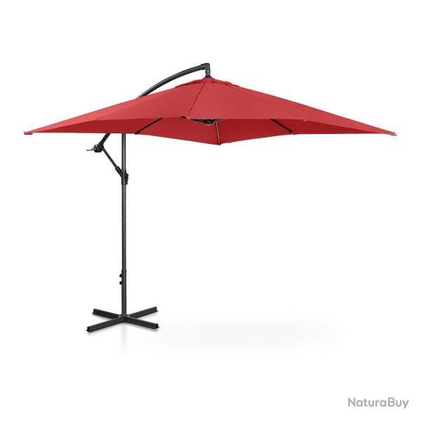 Parasol dport rectangulaire 250 x 250 cm inclinable bordeaux 14_0007604