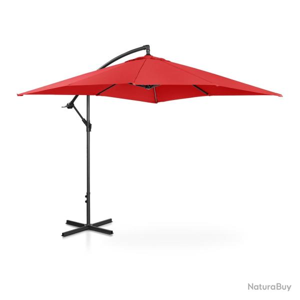 Parasol dport - Rouge - Rectangulaire - 250 x 250 cm - Inclinable 14_0007603