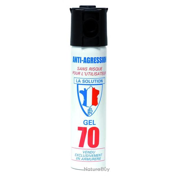 Bombe anti-agression au gel lacrymog�ne 75ML