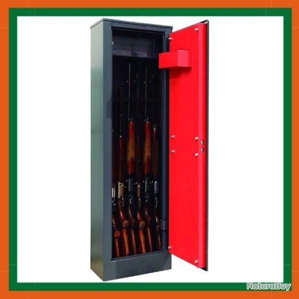 Coffre-fort pour 7 fusils - Acier - LIVRAISON GRATUITE ENTRE 2 ET 5 JOURS - RETOUR 30 JOURS GRATUIT