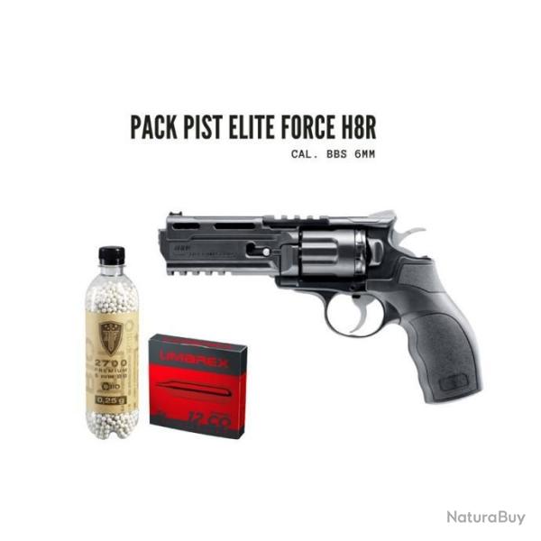 Pack H8R BBS 6mm CO2 1,0J + 2700 BBS 6mm EF BIO 0.25G et 5 CO2 Promo!