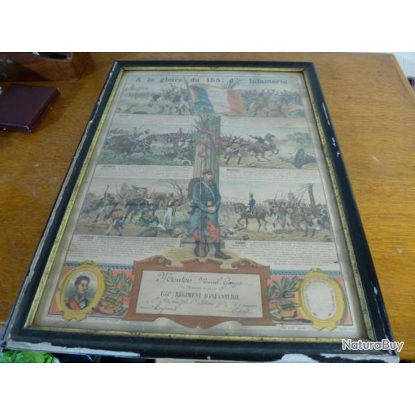 CADRES A LA GLOIRE DU 155 eme D INFANTERIE NOMINATIF