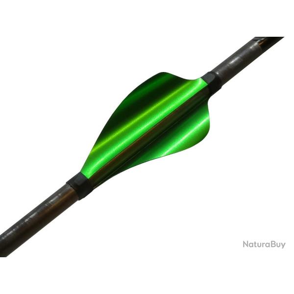 XS-WINGS - Plumes 50 mm High Profile DROITIER (RH) VERT M�TALLIQUE