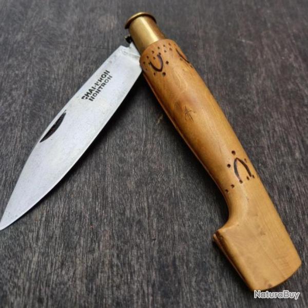 Grand Couteau NONTRON CHAPERON SABOT Manche en Buis
