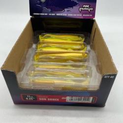 Leurre souple Fox rage ultra uv slick Shad 11cm jaune
