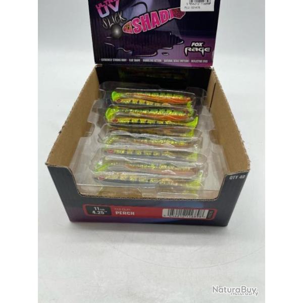 Leurre souple Fox rage ultra uv slick Shad 11cm vert