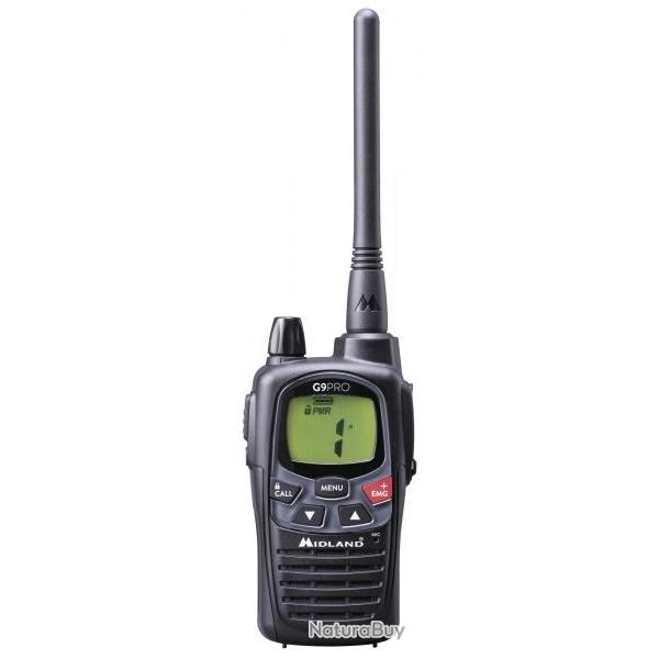 Talkie walkie Midland G9 Pro noir + oreillette
