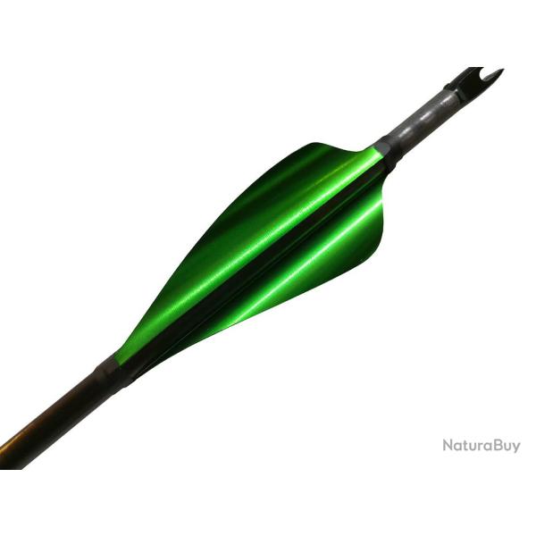 XS-WINGS - Plumes 60 mm High Profile DROITIER (RH) VERT M�TALLIQUE