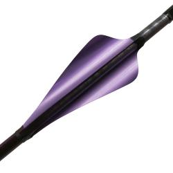 XS-WINGS - Plumes 60 mm High Profile GAUCHER (LH) ARGENT-VIOLET M&Eacute;TALLIQUE