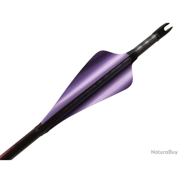 XS-WINGS - Plumes 60 mm High Profile GAUCHER (LH) ARGENT-VIOLET M�TALLIQUE