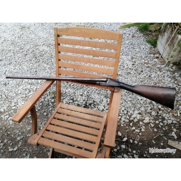 El�gant juxtapos� anglais artisanal R. HUGHES 12/65 � v�ritables platines canons damas 76,5 cm