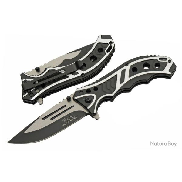 Couteau Rite Edge Caution Sylver Semi Automatique A/O Lame Acier Inox Manche Alu CN300585SL