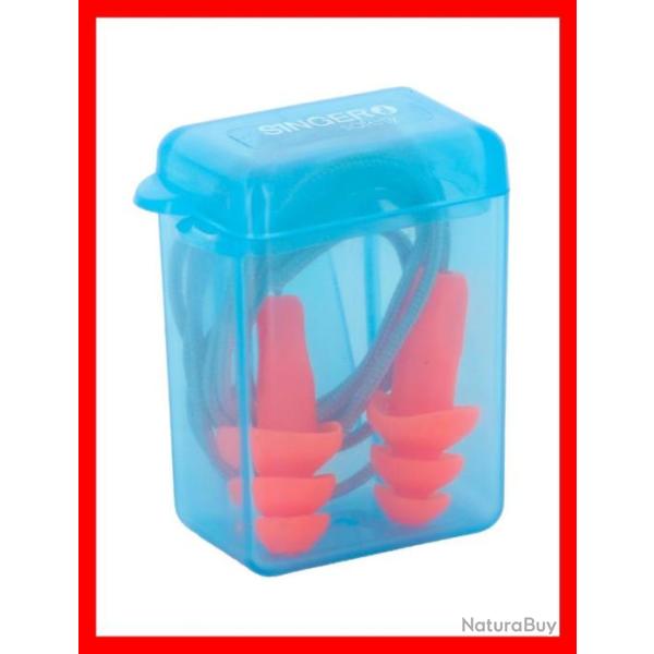 BOUCHONS D'OREILLES EN THERMOPLASTIQUE AVEC ETUI DE RANGEMENT SINGER SAFETY