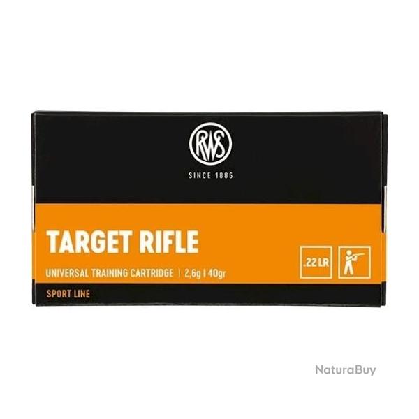 Munitions RWS 22 LR Target Rifle 2.6g 40gr x5 boites