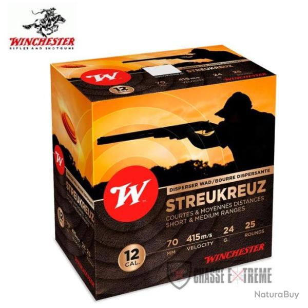25 Cartouches WINCHESTER Streukreuz 24Gr Cal 12/70