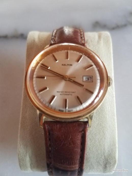 Montre Automatique Kelton Plaqué Or - Homme, Occasion, Mouvement Mécanique