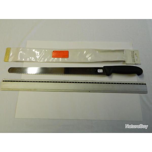 Couteau Professionnel VICTORINOX Gamme Tour Eiffel COUPE JAMBON 36 Cm Manche Fibrox NEUF STOCK N12