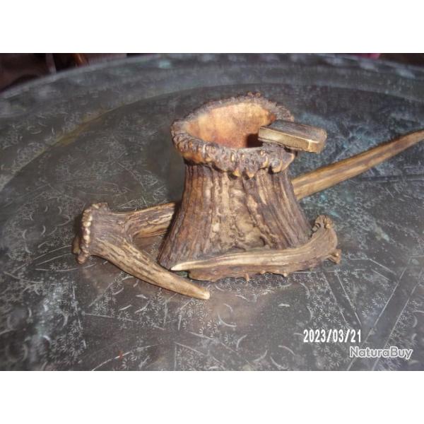 cendrier bois de cerf et chevreuil