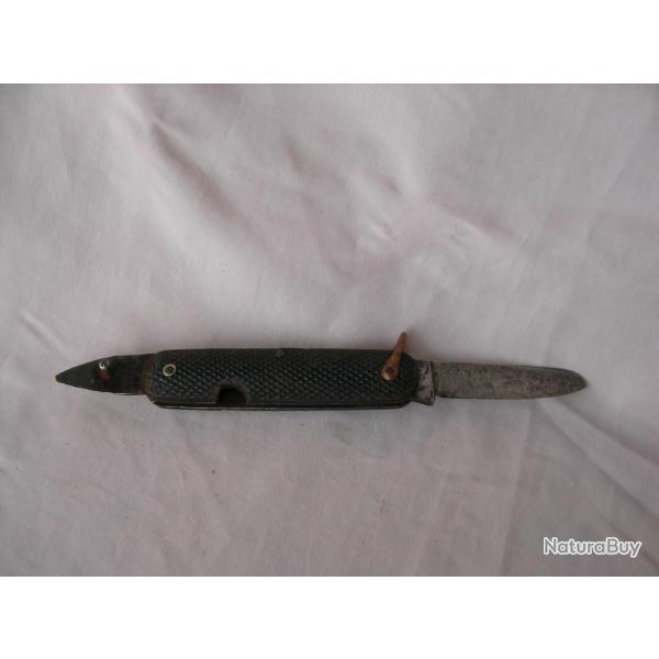 WW2 ANGLETERRE COUTEAU CANIF ANGLAIS MULTI USAGES " H.G. LONG " LAME / OUVRE BOITE