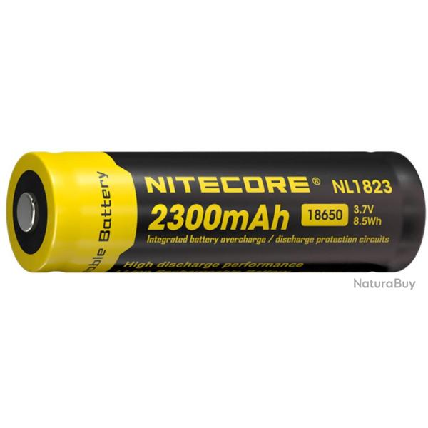 Accus Li-ion 18650 - 2300mAh - 3,7V - 8,5Wh sous blister - NL1823