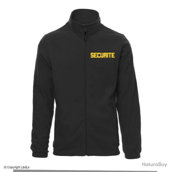 Polaire noir brod�e SECURITE jaune