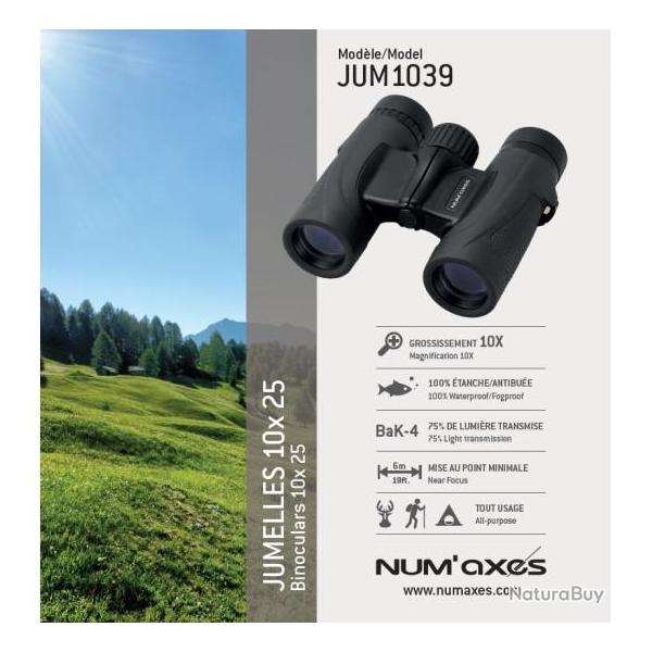NUM10 JUMELLES NUM AXES JUM1039  10X25 NEUF