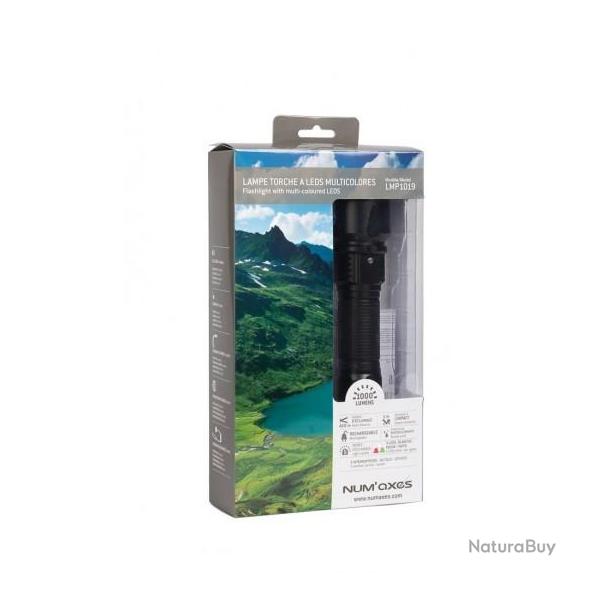 NUM17 LAMPE TORCHE A LED MULTICOLORES NUM AXES LMP1019 NEUF