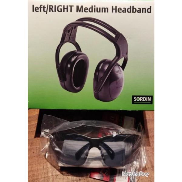 Casque anti-bruits MSA SORDIN passif Medium + lunettes de tir